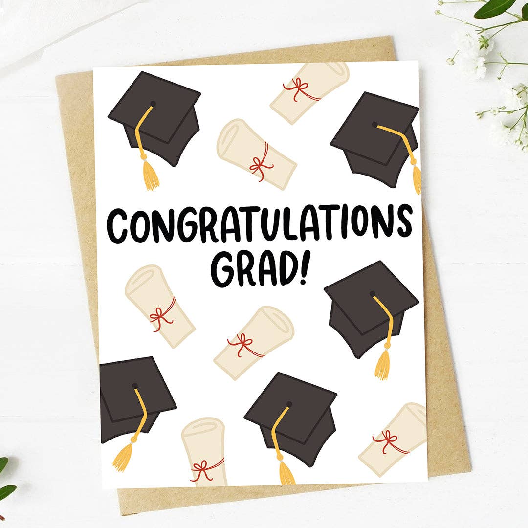 congrats grad printable card Congratulations Grad!" Card – Poppy Ella Boutique