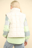 Cream Puffer Padded Vest