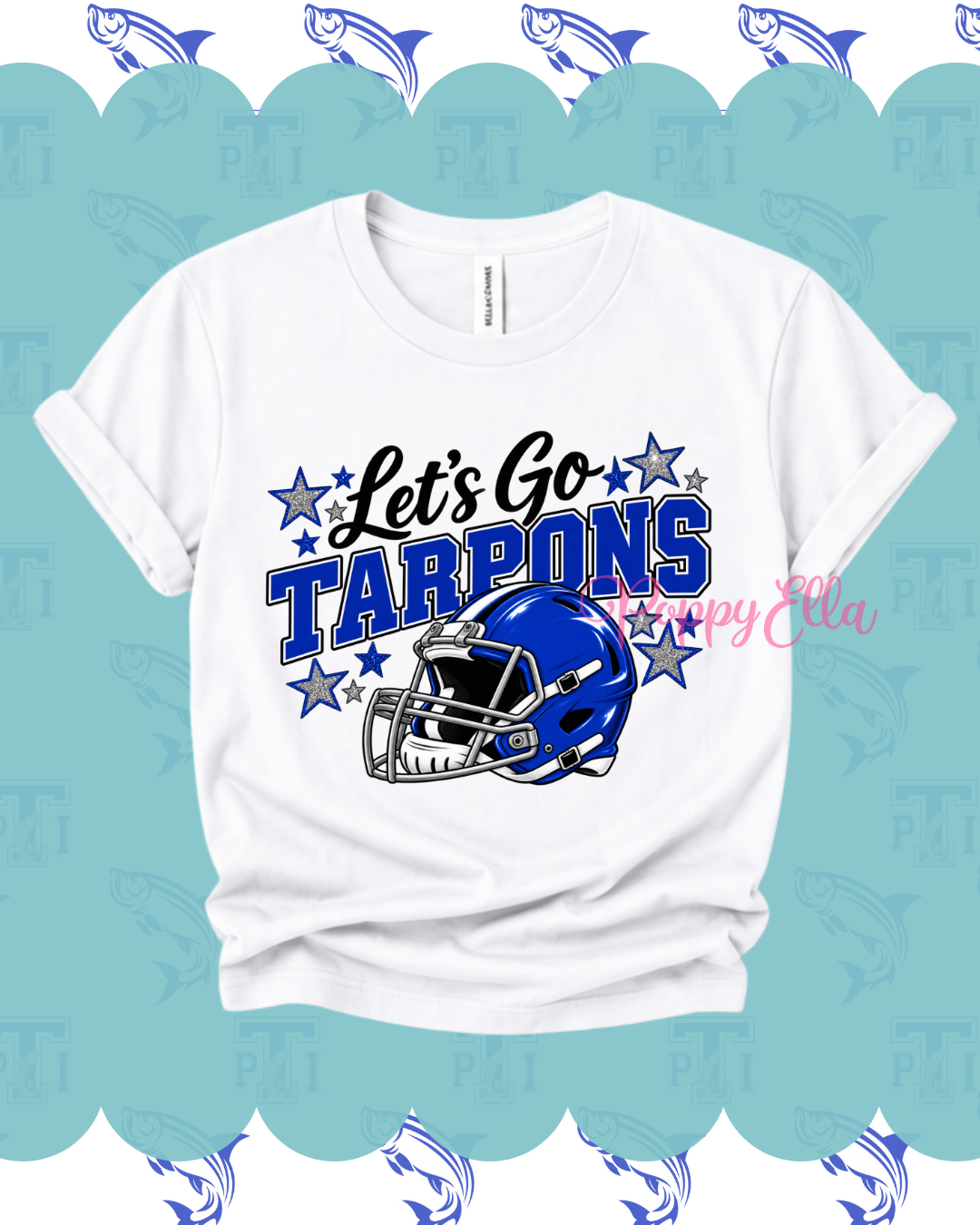 Let's Go Tarpons Football Tee