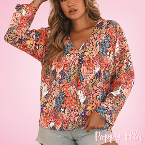 Boho Floral Blouse