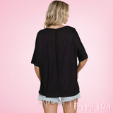 Black Boxy Tee