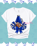 Blue + White Cheer Tee