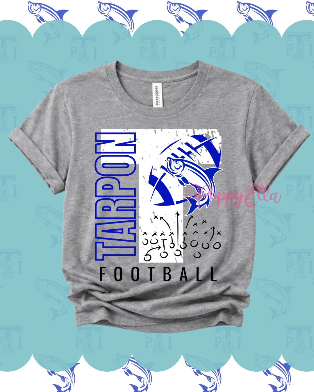 Block T Football Tee