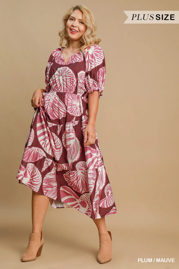 Mauve Midi Dress (XL-2X)