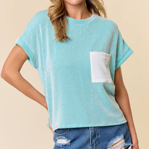 Lagoon Ribbed Top