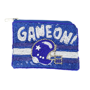 Royal Game On Beaded Coin Bag