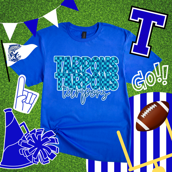 Checkered Print Tarpons Tee