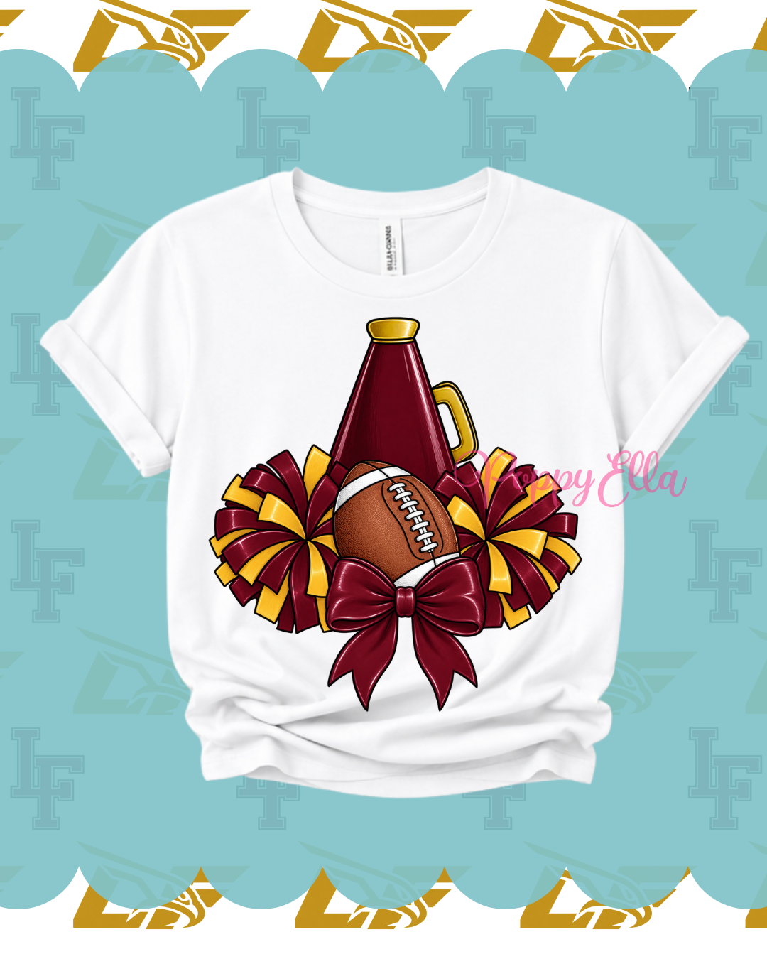 Maroon + Gold Cheer Tee