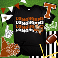 Wavy Longhorns Tee