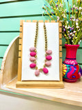 Pink Pebble Necklace