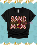 Band Mom Maroon Checkered Tee