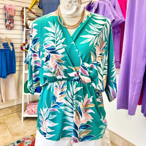 Summery Petals Wrap Blouse