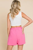 High Waisted Flamingo Pink Shorts