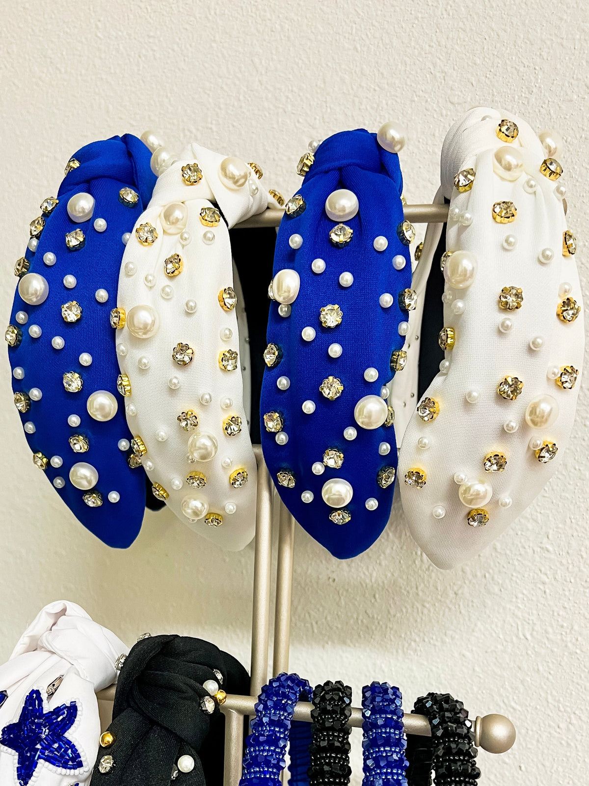 Rhinestone Pearl Headbands