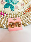 Gold Square Studs