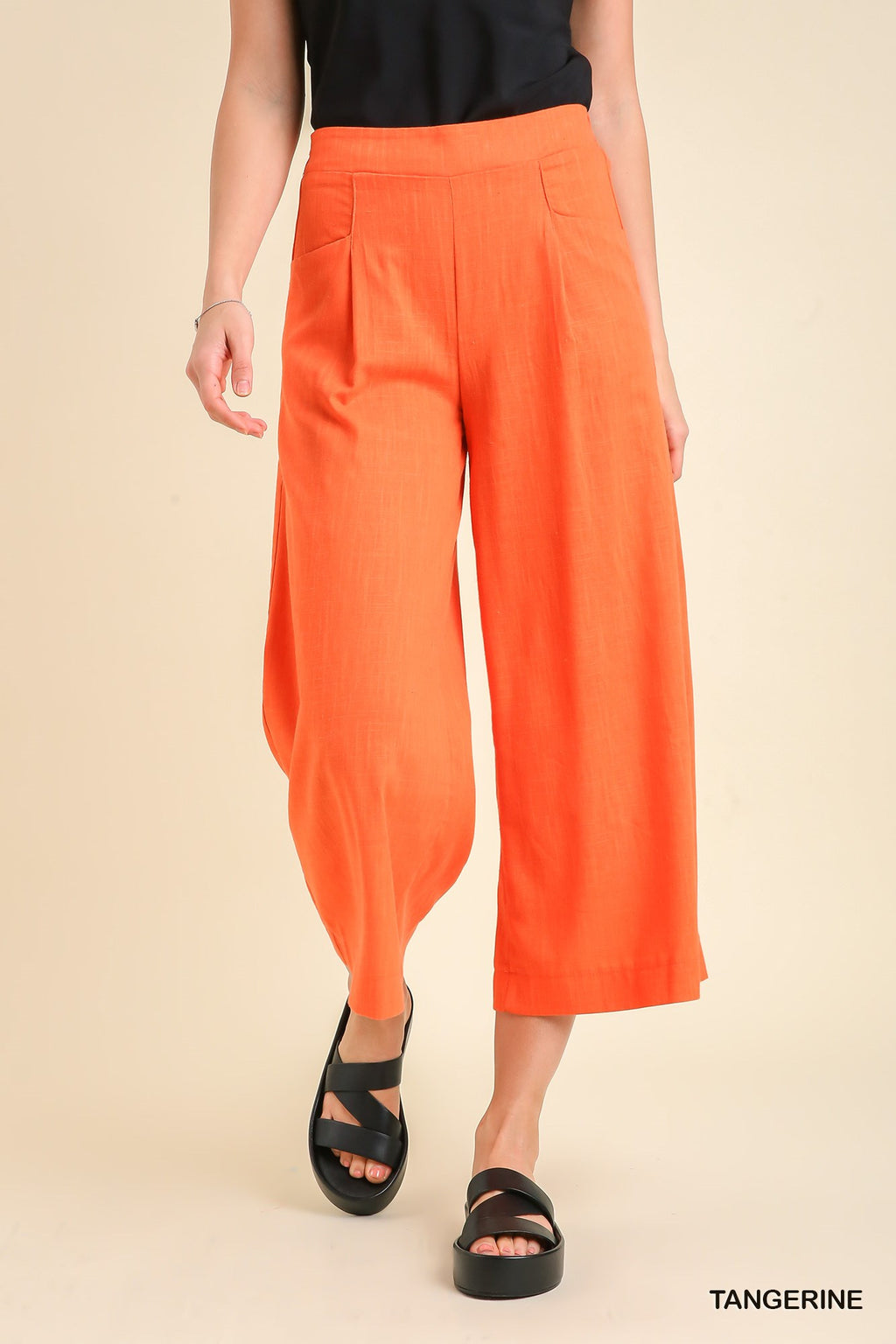 Tangerine Linen Pants
