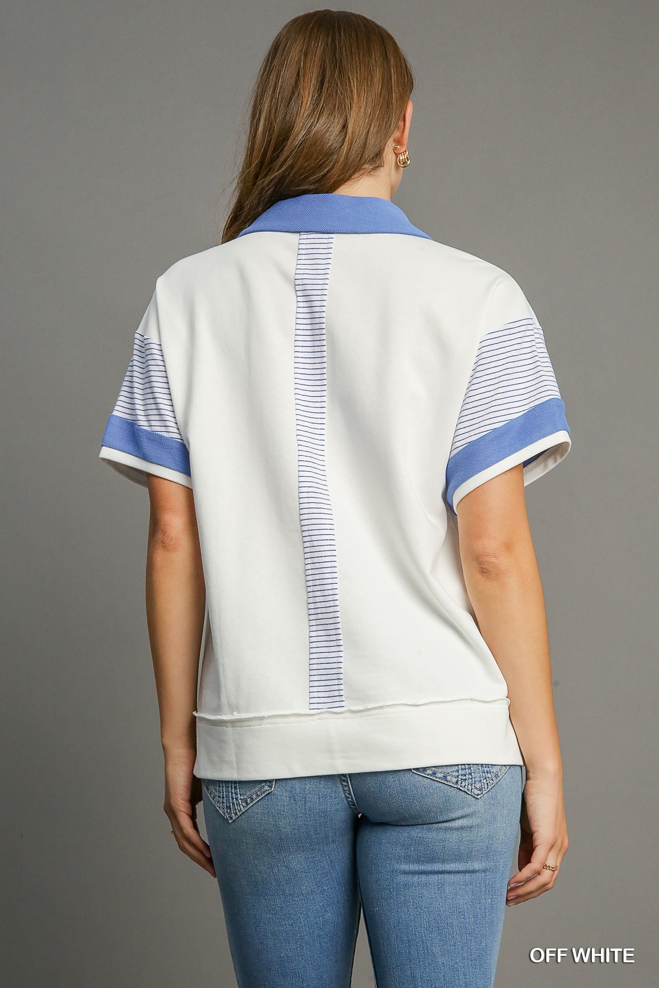 Off White French Terry Top (S-L)