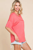 Coral Boxy Tee