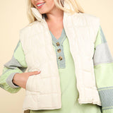 Cream Puffer Padded Vest