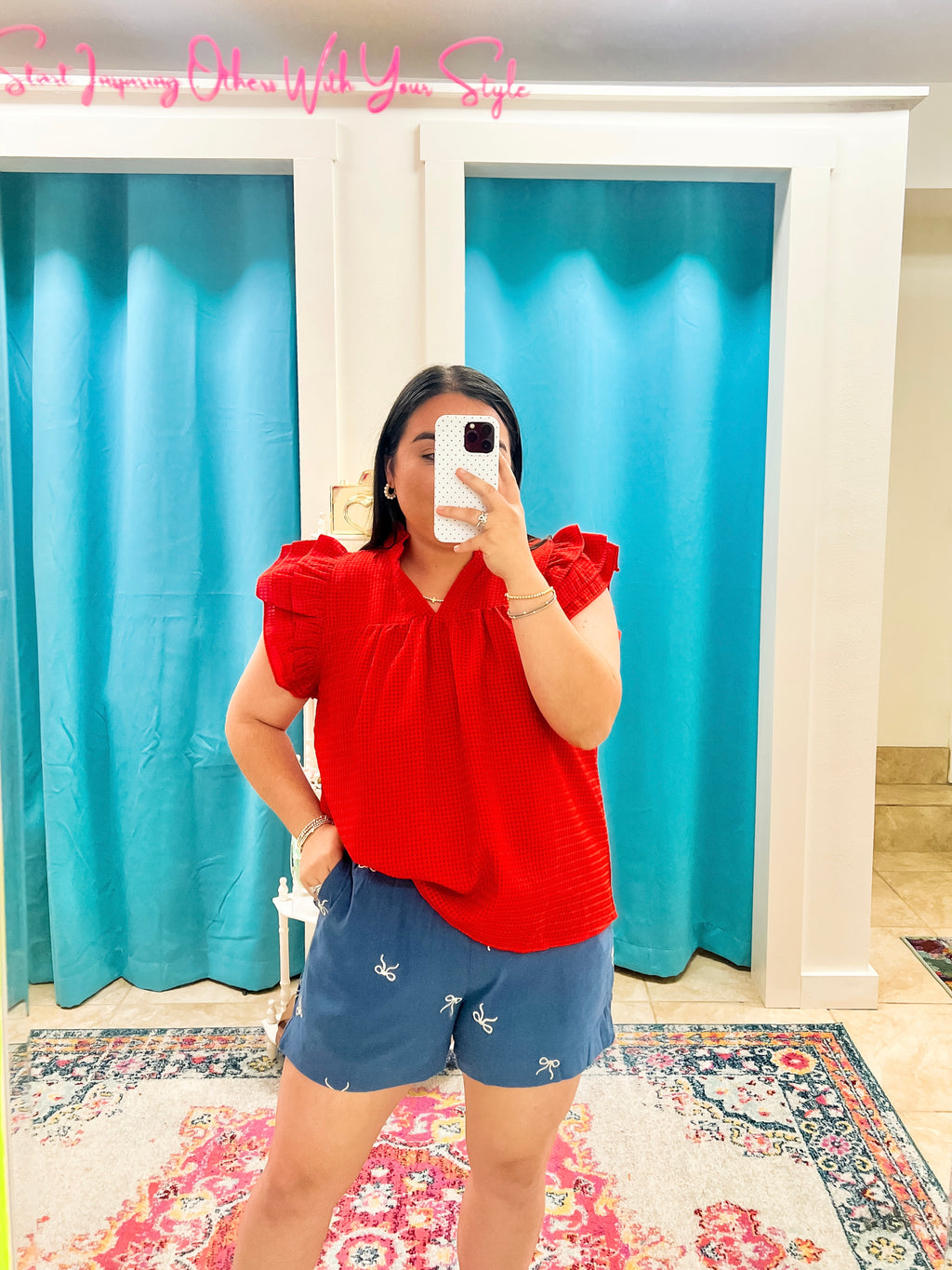 Slate Blue Coquette Shorts (S-L)