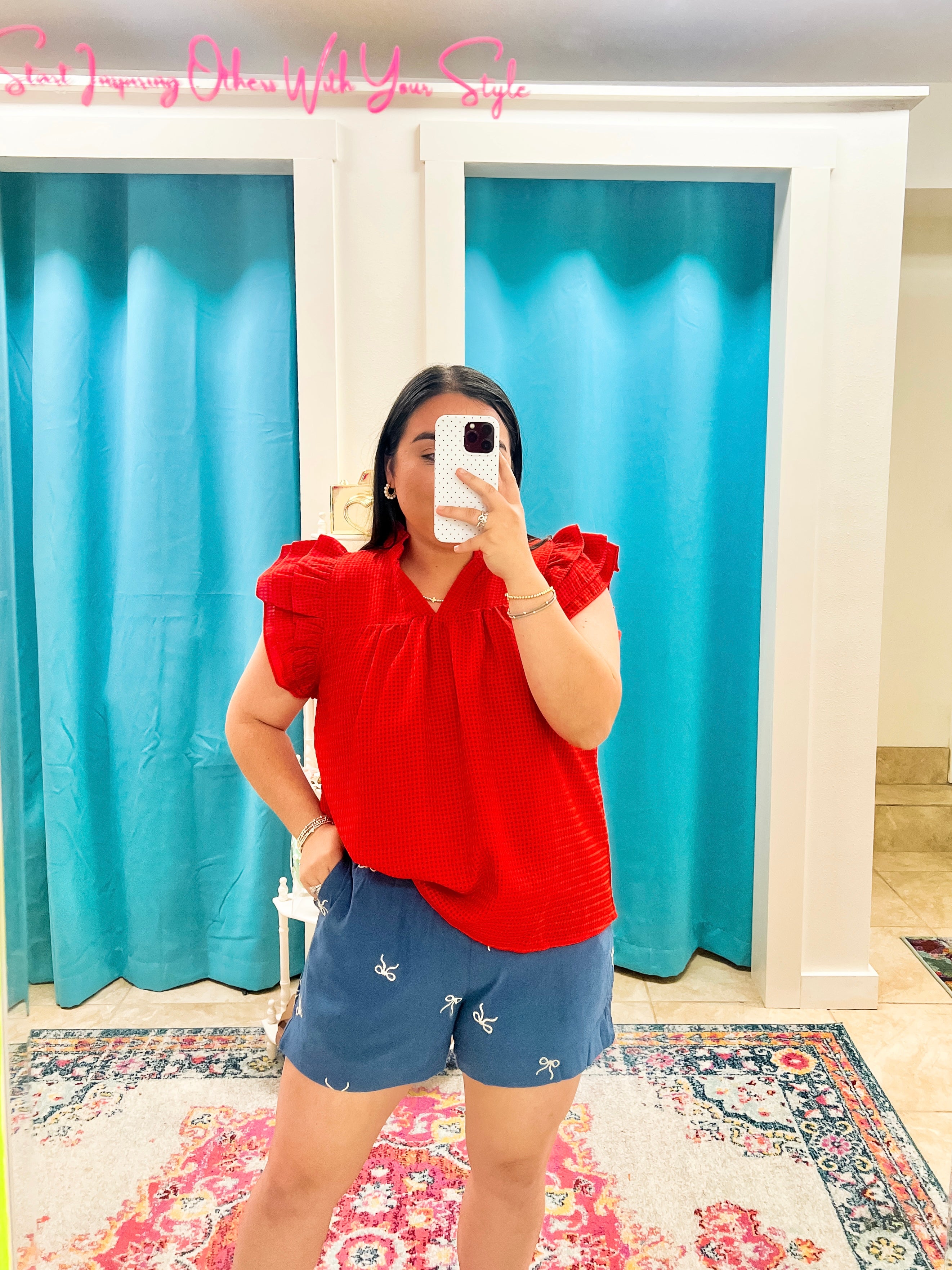 Slate Blue Coquette Shorts (S-L)