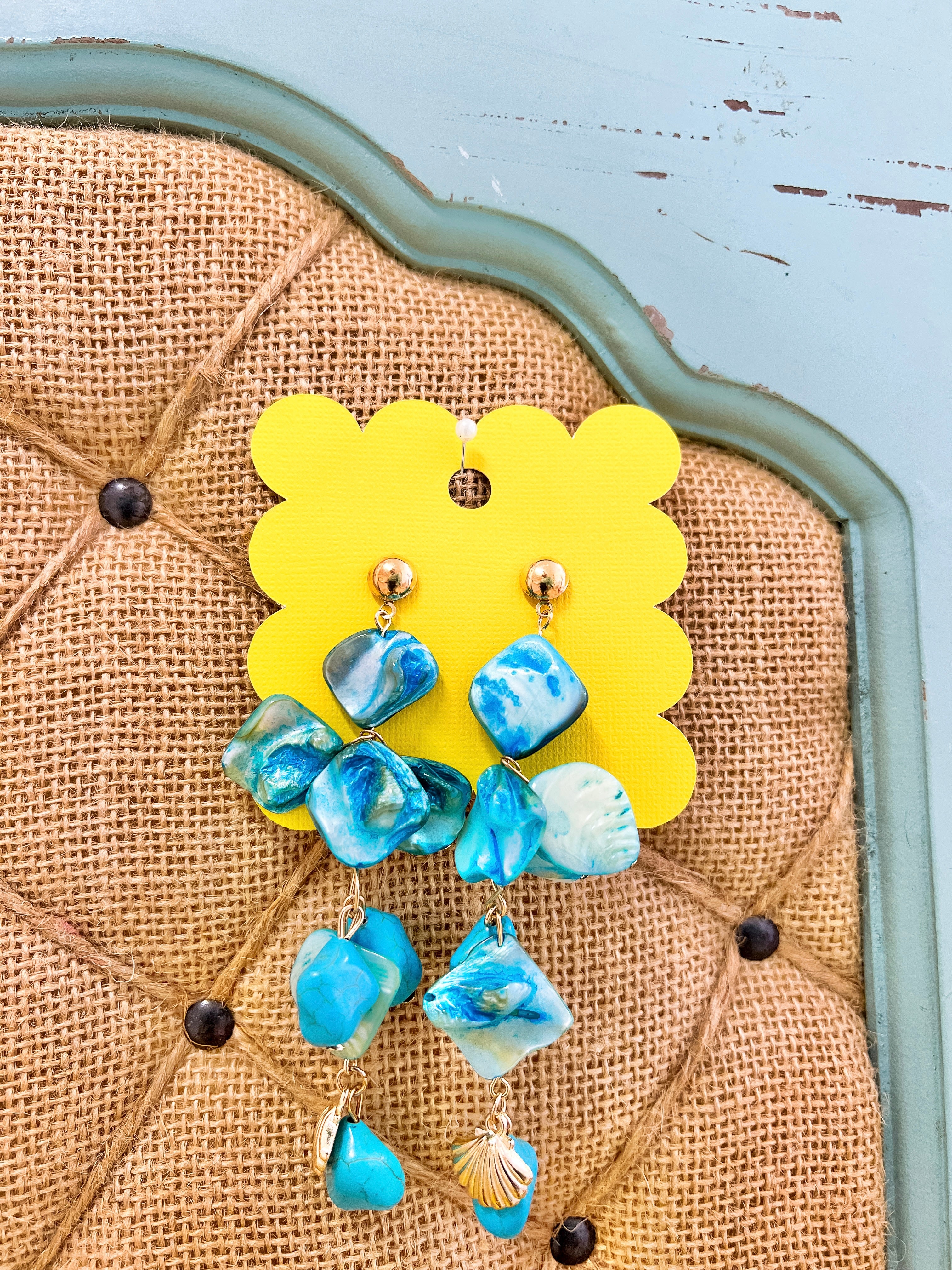 Statement Blues Earrings