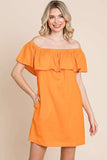 Sunkist Off The Shoulder Dress