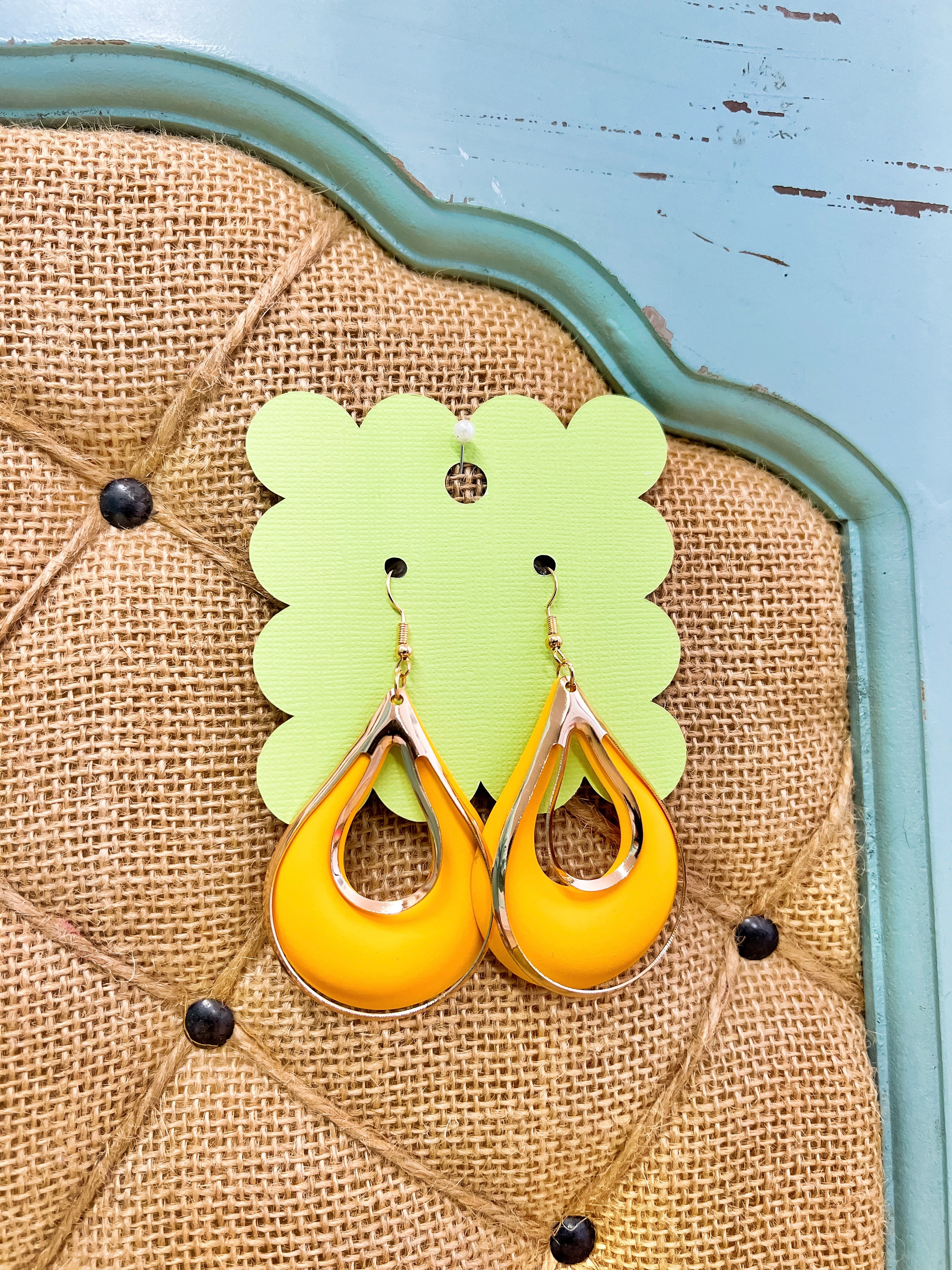 Yellow Dangle Earrings