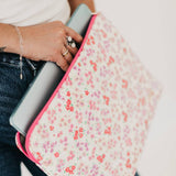 Palmer Puffer Laptop Sleeve: Pink Floral