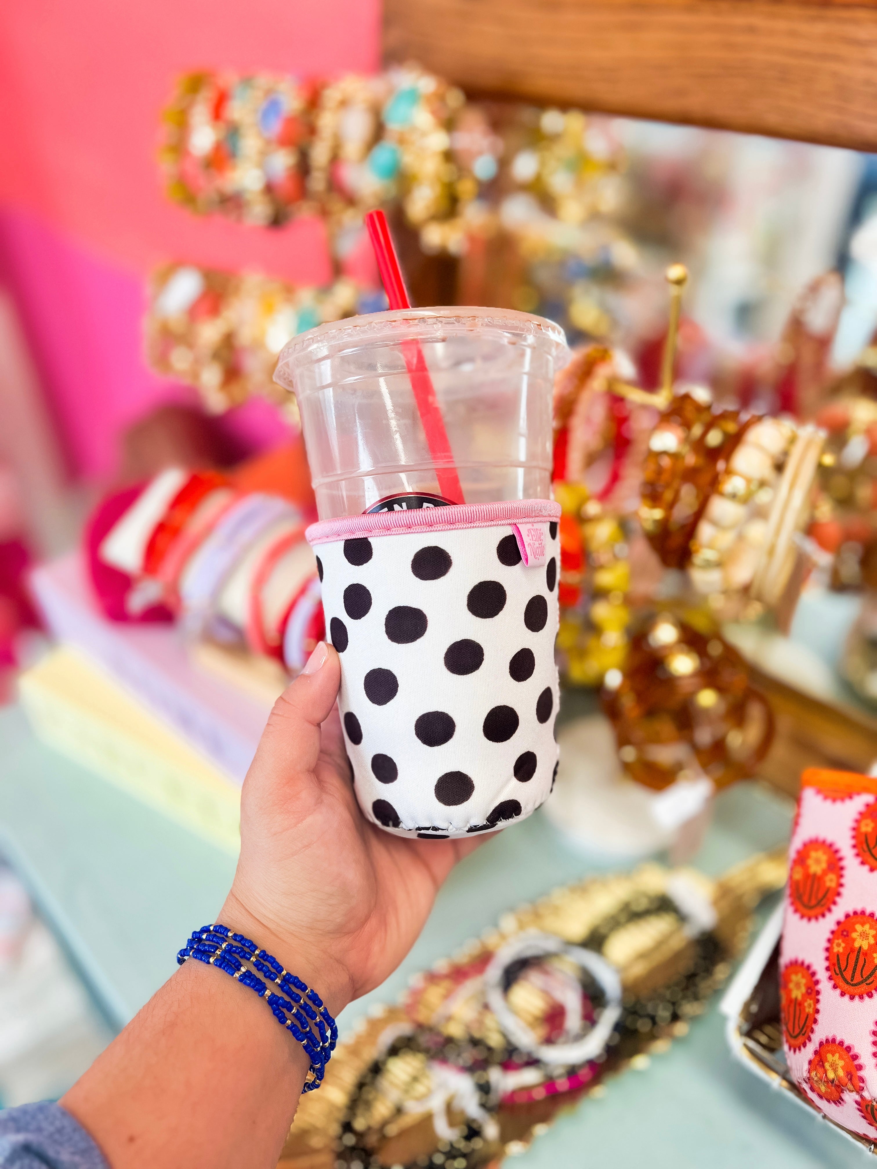 Polka Dot Coffe Sleeve