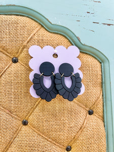 Black Clay Earrings