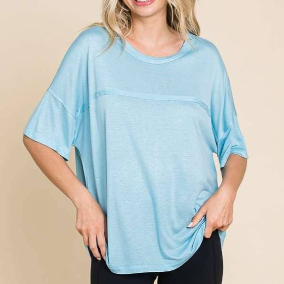 Sky Boxy Tee