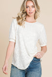 Cream Puff Sleeve Blouse