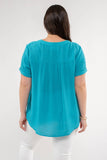 Teal Lace Blouse