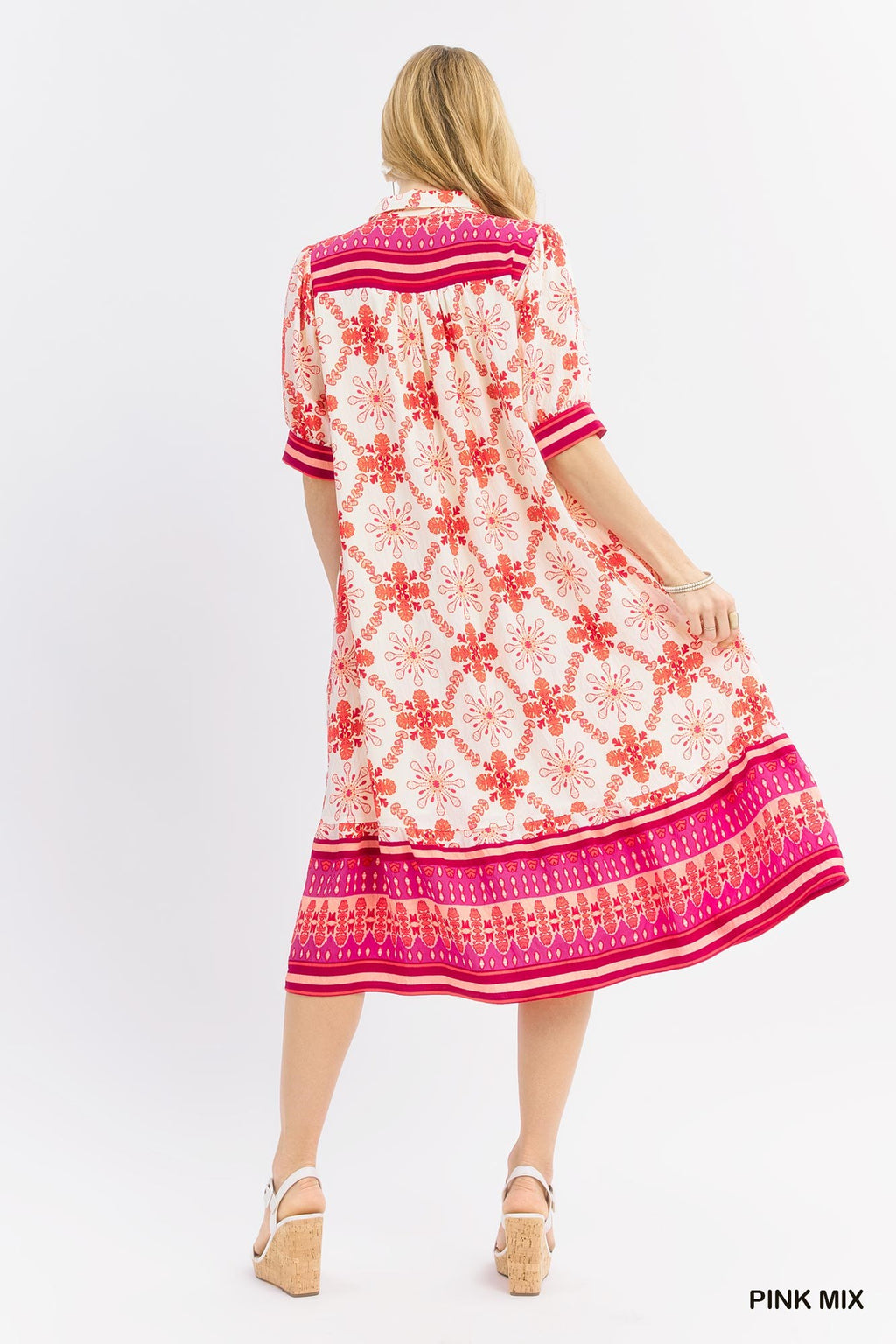 Bloom Trellis Midi Dress (S-2X)