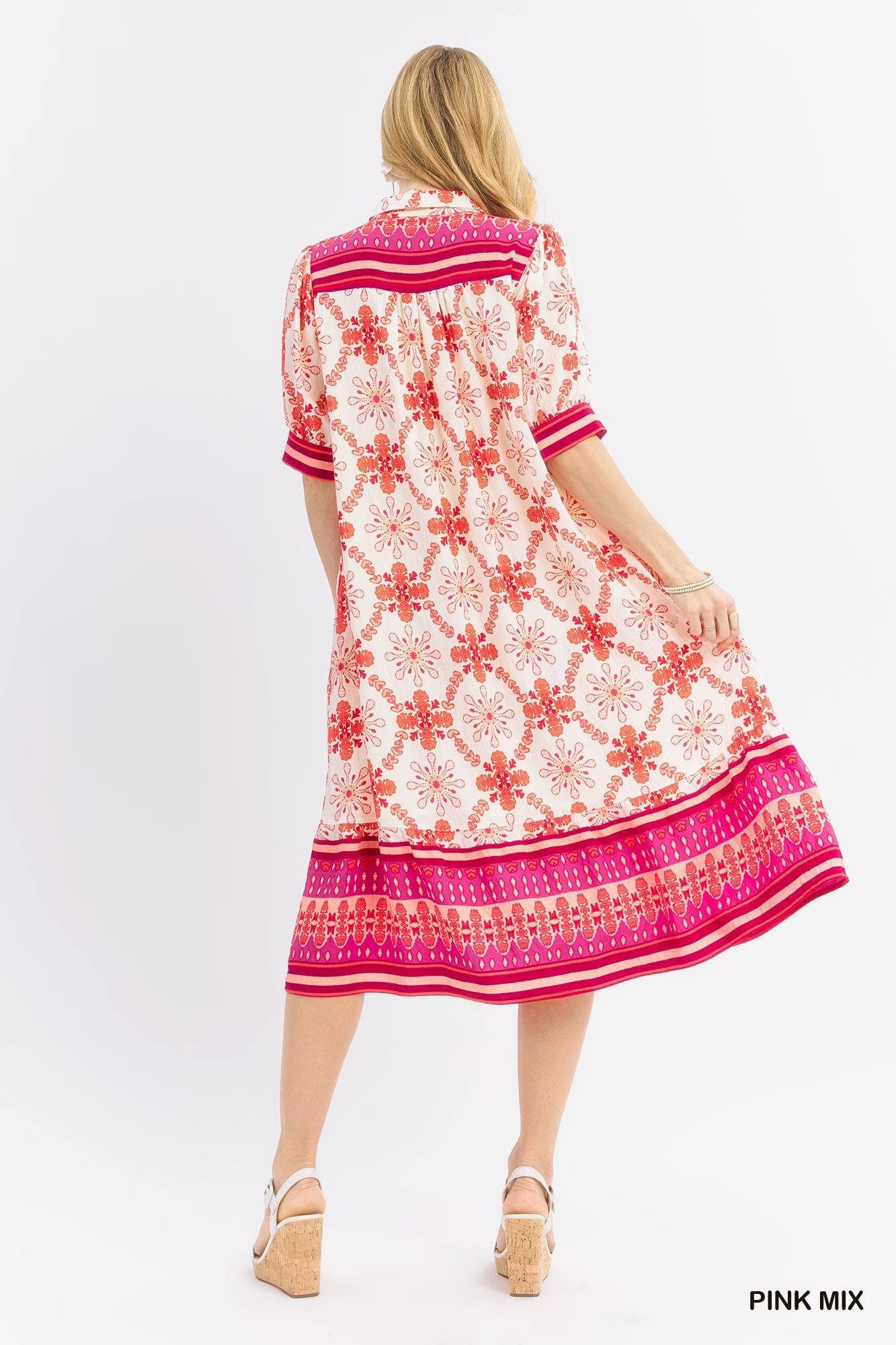 Bloom Trellis Midi Dress (S-2X)