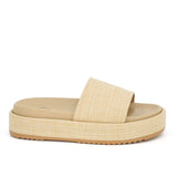 Raffia Slide Sandals