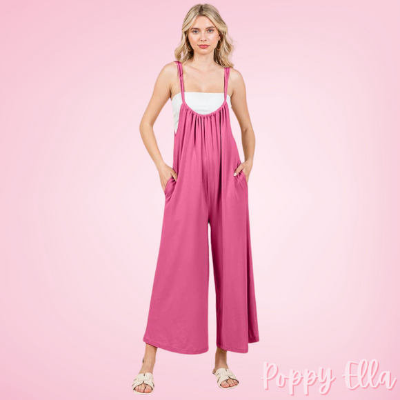 Flamingo Pink Jumpsuit