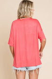 Coral Boxy Tee