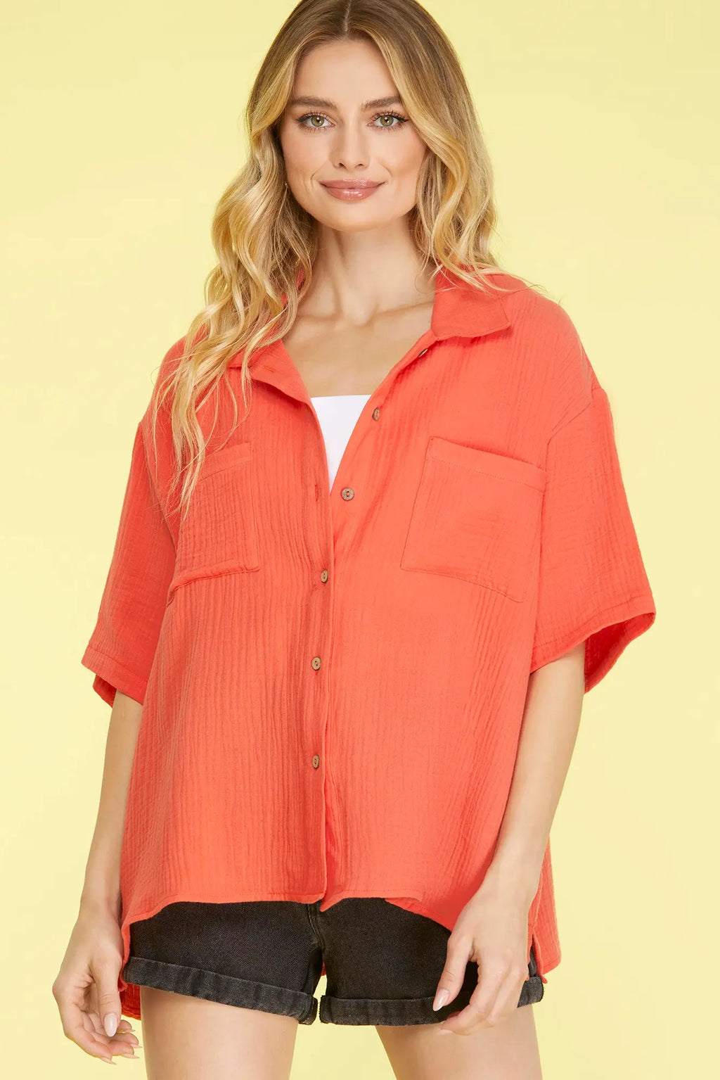 Sunset Stroll Button Down Top (S-L)