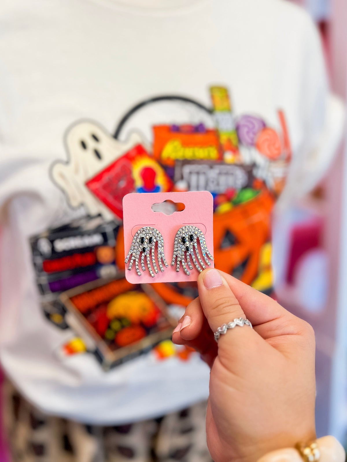Sparkly Ghost Earrings