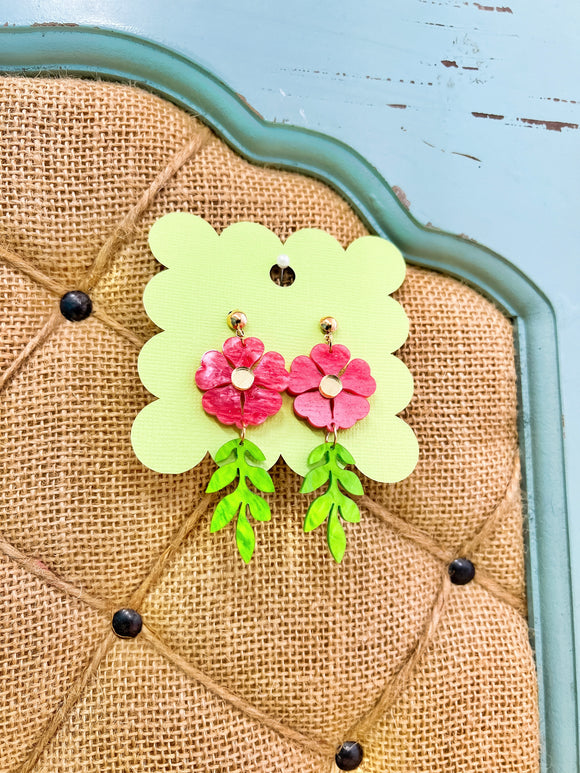 Flower Resin Earrings