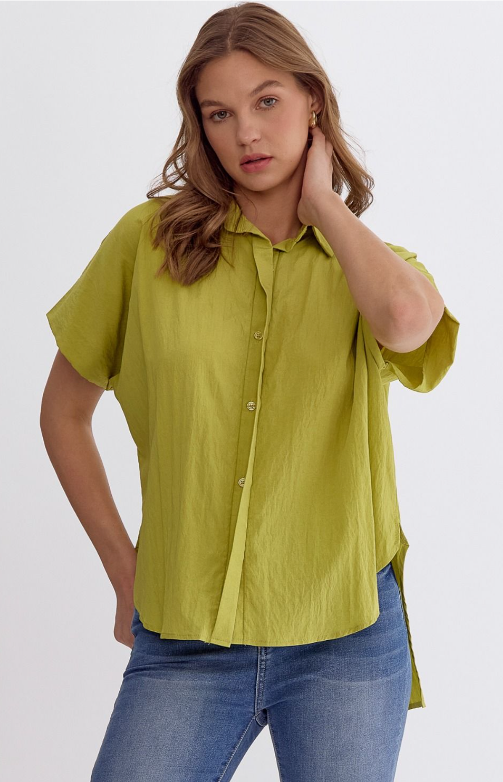 DOORBUSTER Chartreuse Blouse