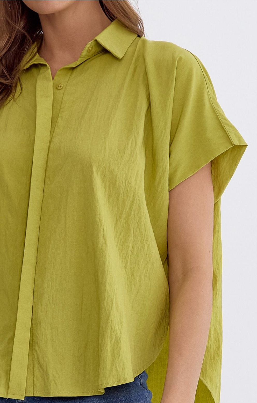 DOORBUSTER Chartreuse Blouse