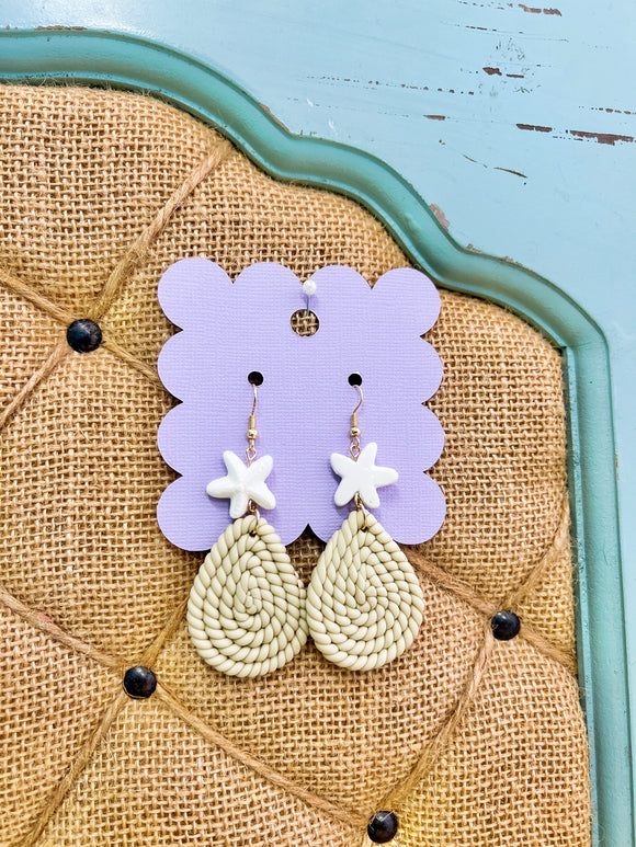 Neutral Shell Dangle Earrings