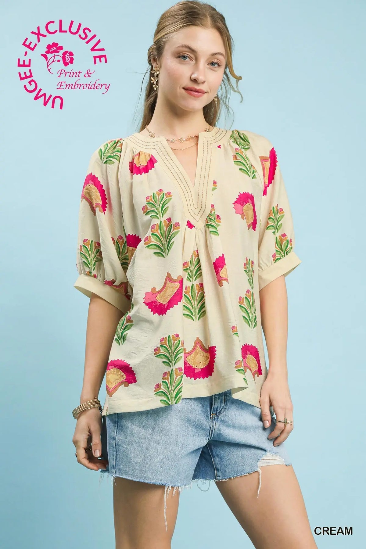 Marisol Floral Top (S-2X)
