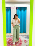 Coastal Comfort Pants - Sage