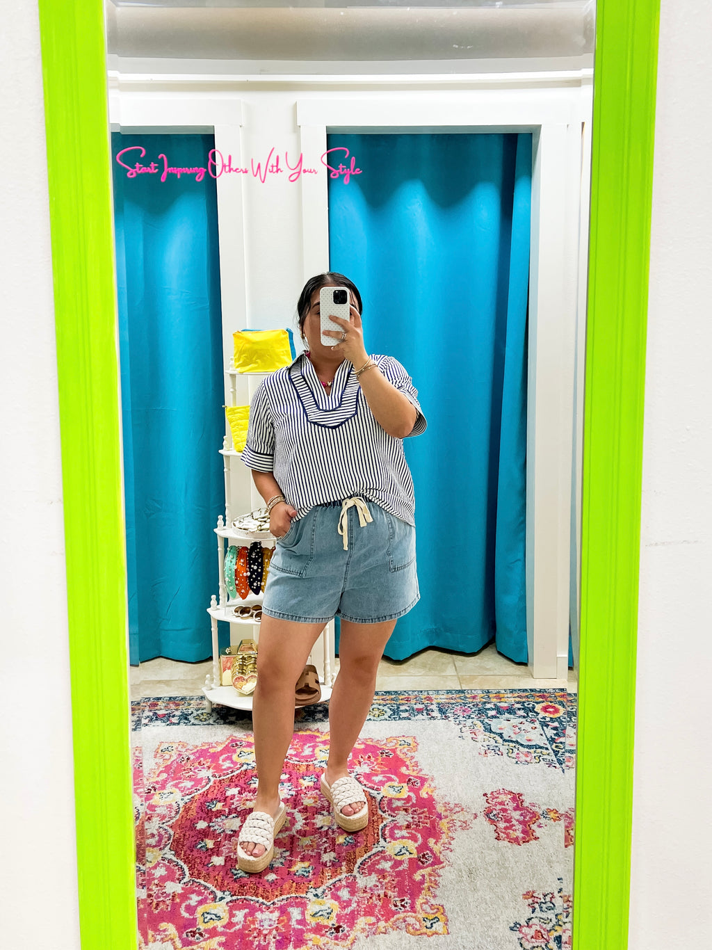 Denim Pull On Shorts