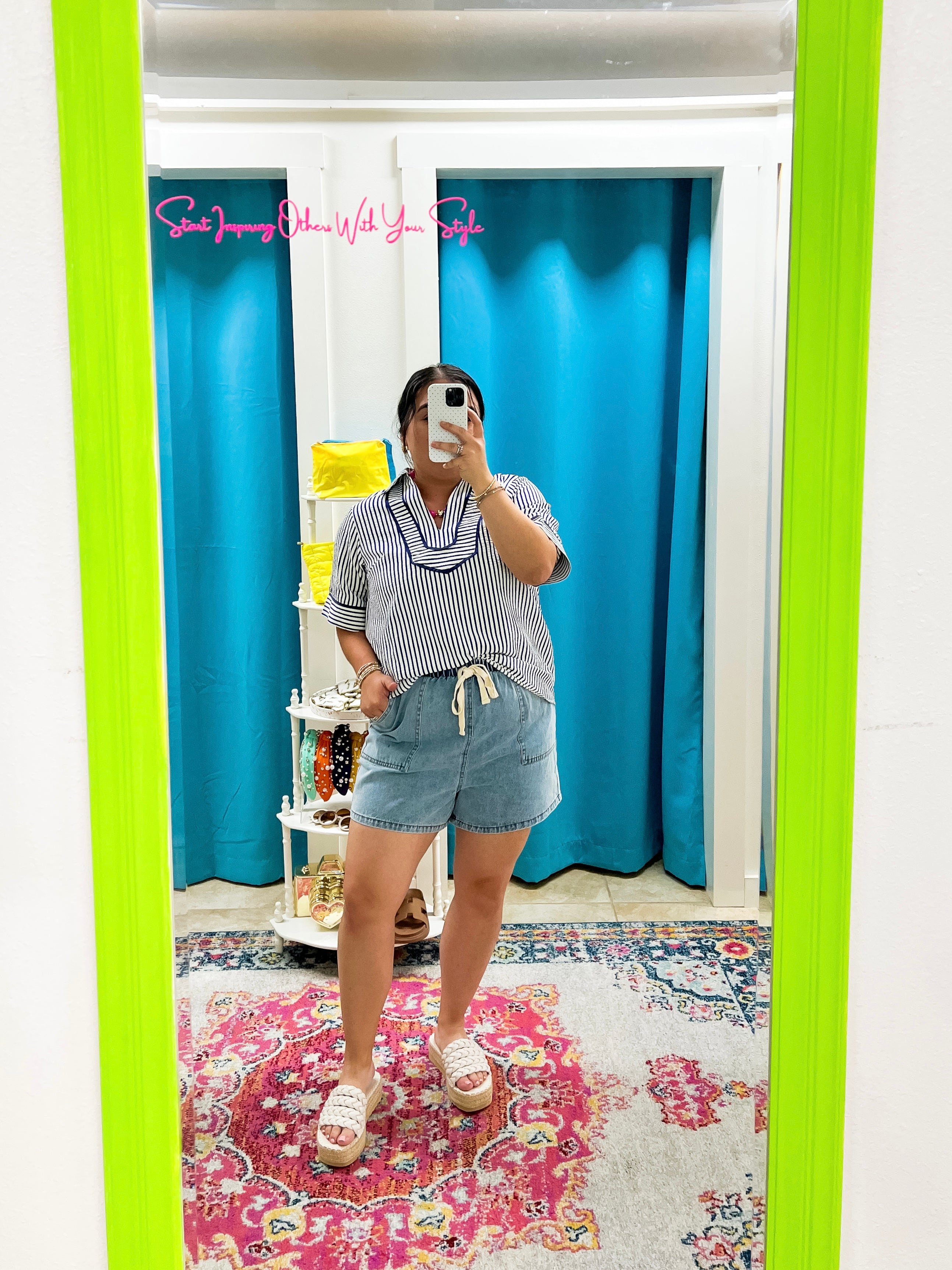 Denim Pull On Shorts