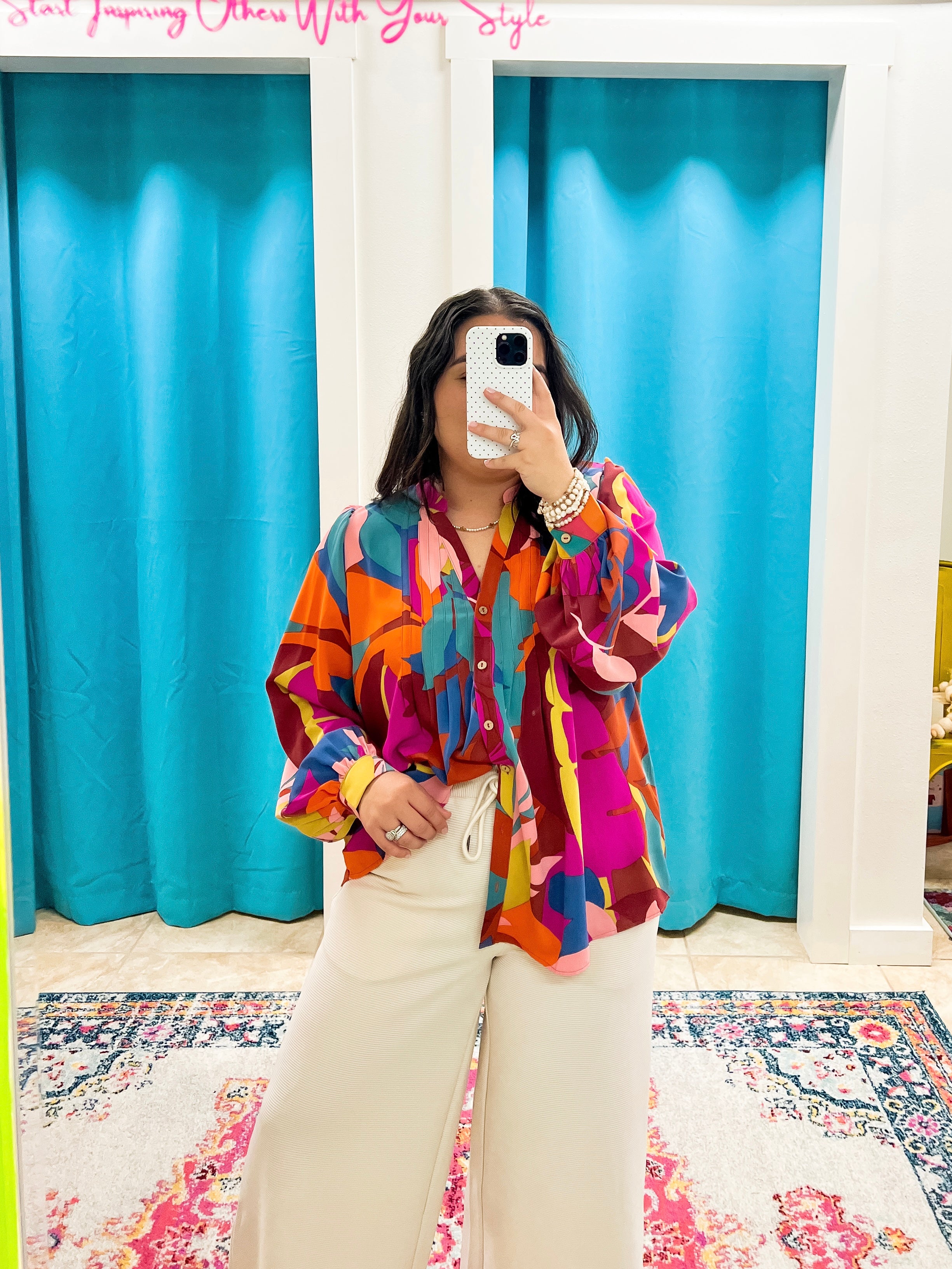 Magenta Mix Blouse